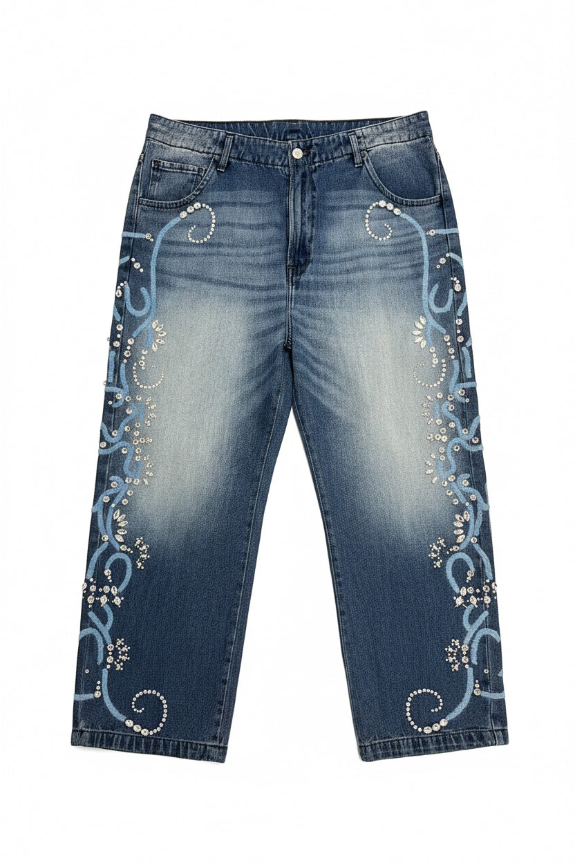 Bluemarble Crystal Embellished Denim – Size 34 (Fits 36)