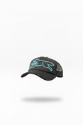 Icecream Black Trucker Hat – Leaping Dog Logo