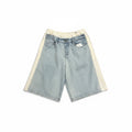 Koché Panelled Denim Shorts – Light Wash