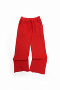 Vague Studio Raw-Edge Wide Leg Sweatpants - Red