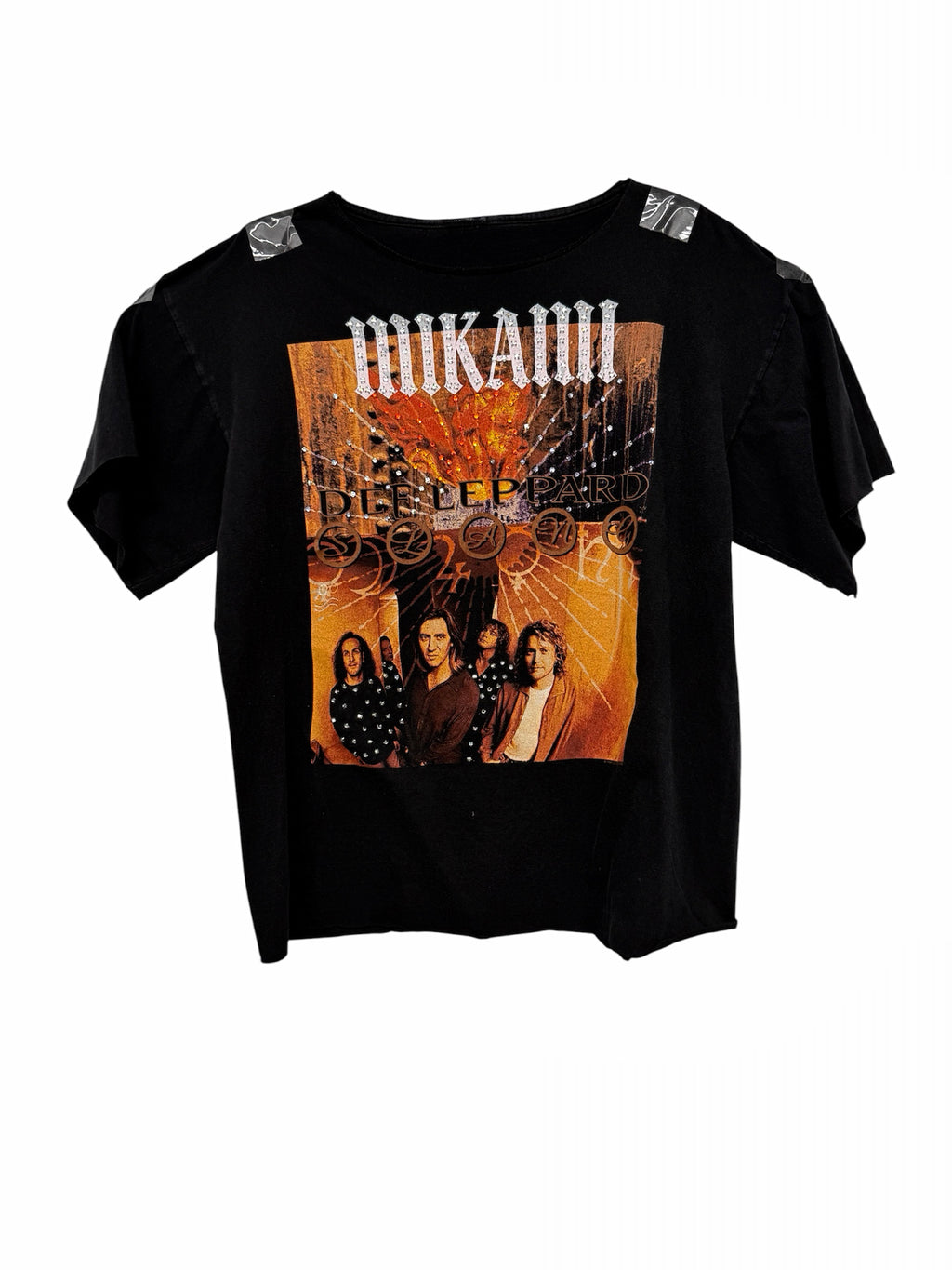 MIKAMI  x Def Leppard Vintage Rhinestone Tee – Size XL