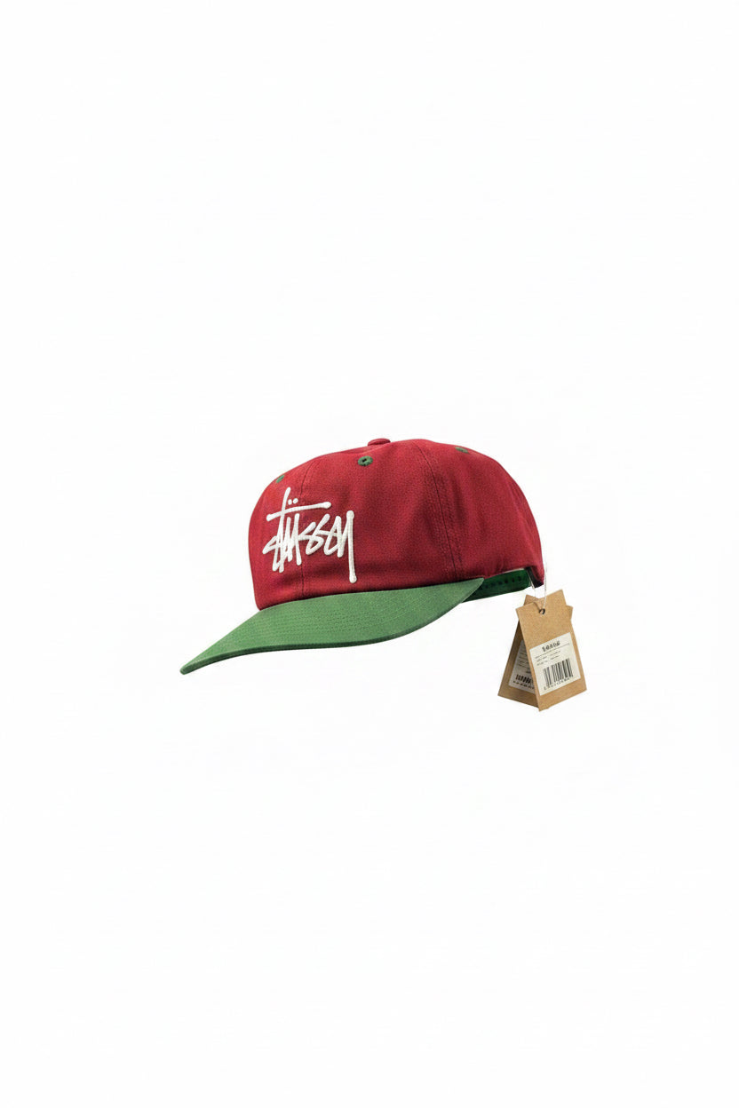 Stüssy Red & Green Logo Cap