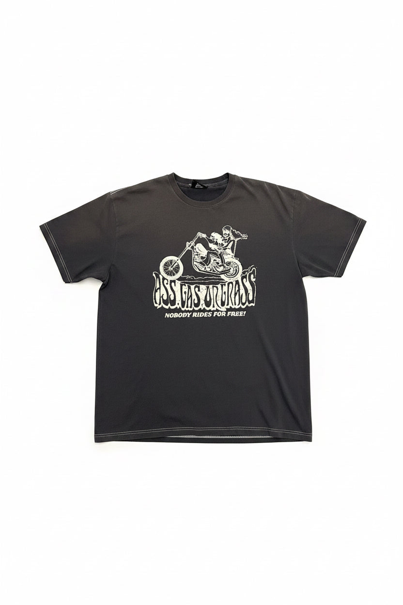Cuir de la Liberté "Nobody Rides for Free" Tee Sz-L