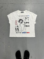 The Mikami “Text Me” Crop Tee – Limited Art Drop