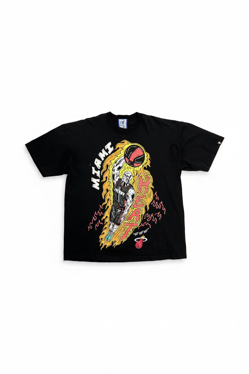 Warren Lotas x NBA "Miami Heat" Reaper Tee - Black