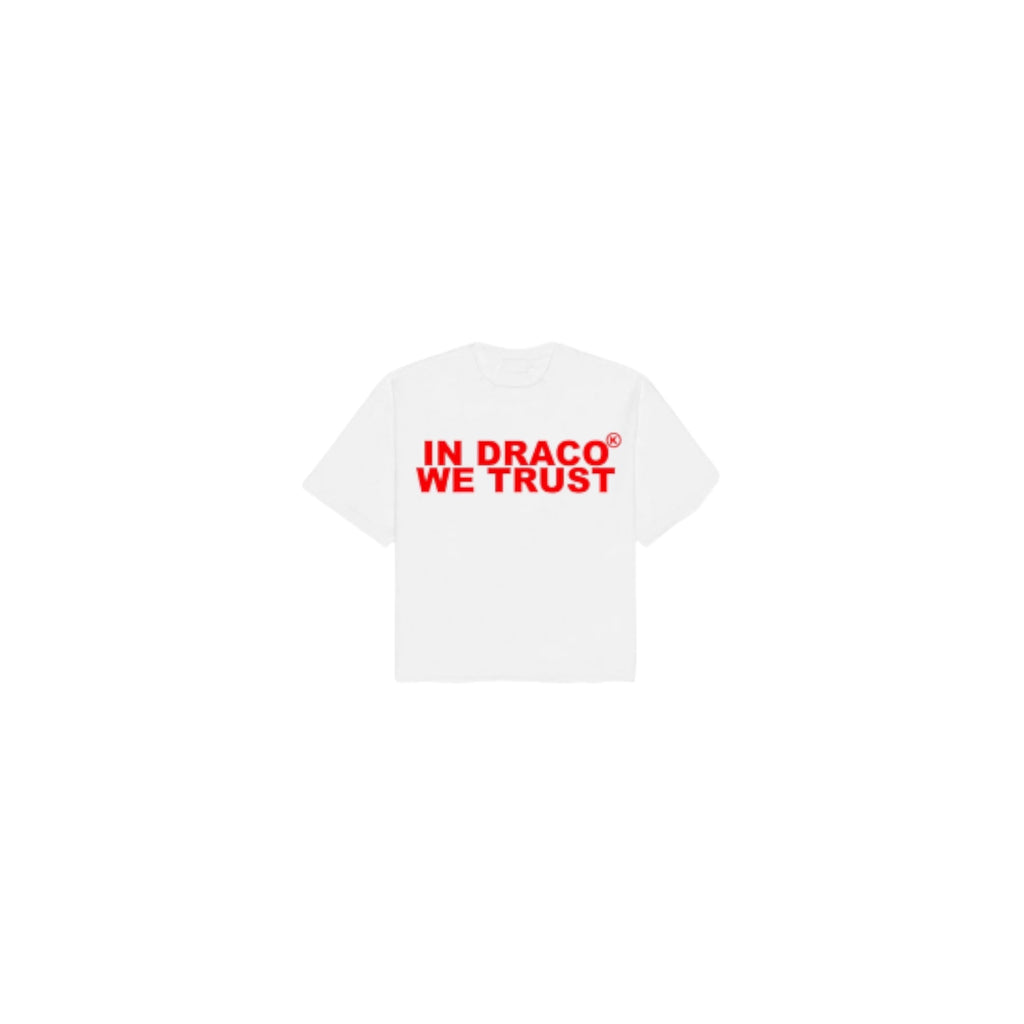 In Draco We Trust Tee – Red Print (Used 8/10)