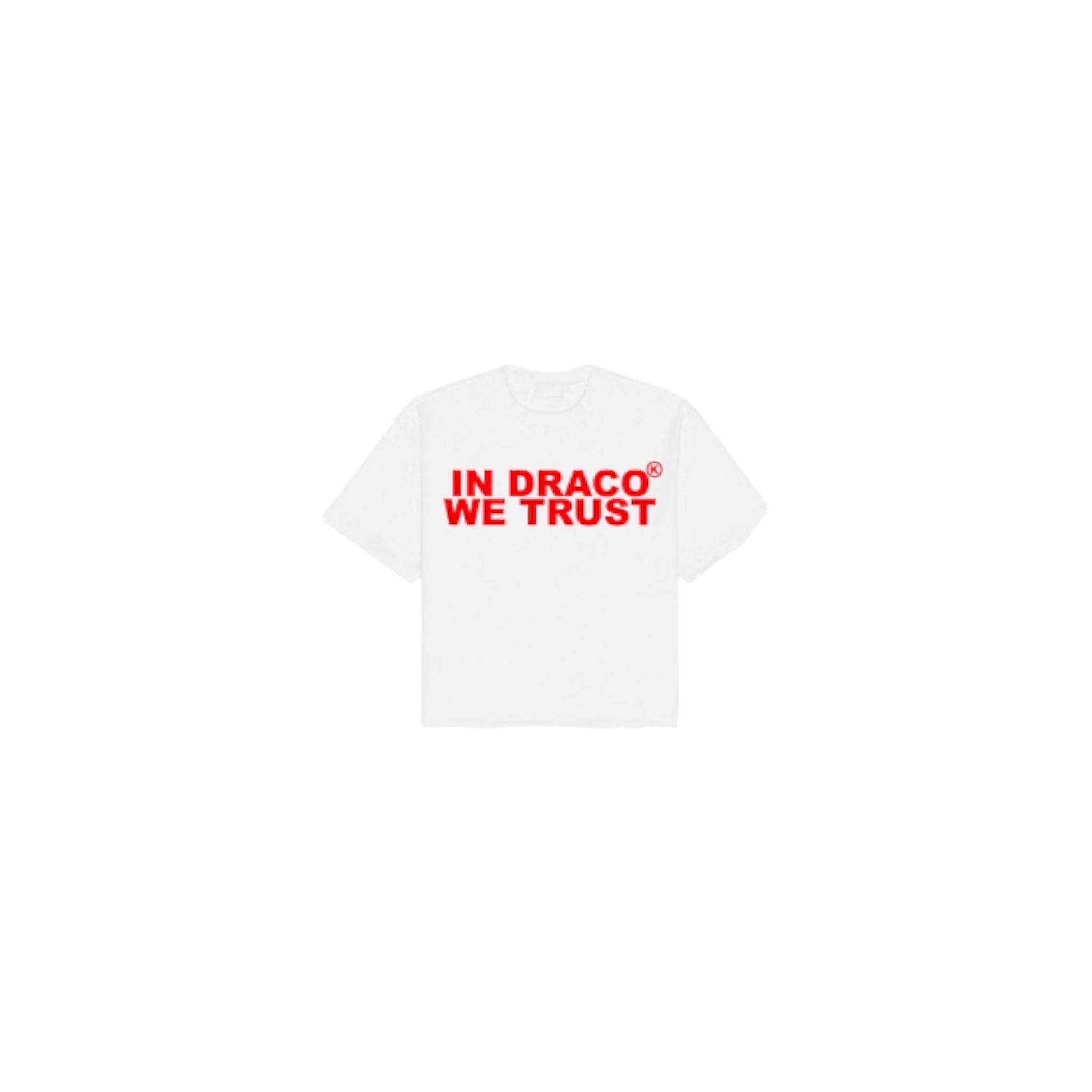 In Draco We Trust Tee – Red Print (Used 8/10)