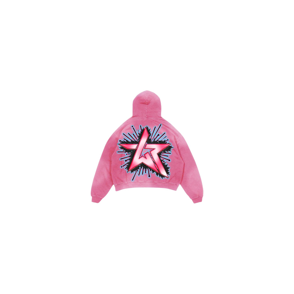 WKNDRIOT Skeleton Graphic Hoodie – Pink