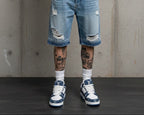 Louis Vuitton Trainer Low White Blue Monogram Denim EU39/US7 ✅