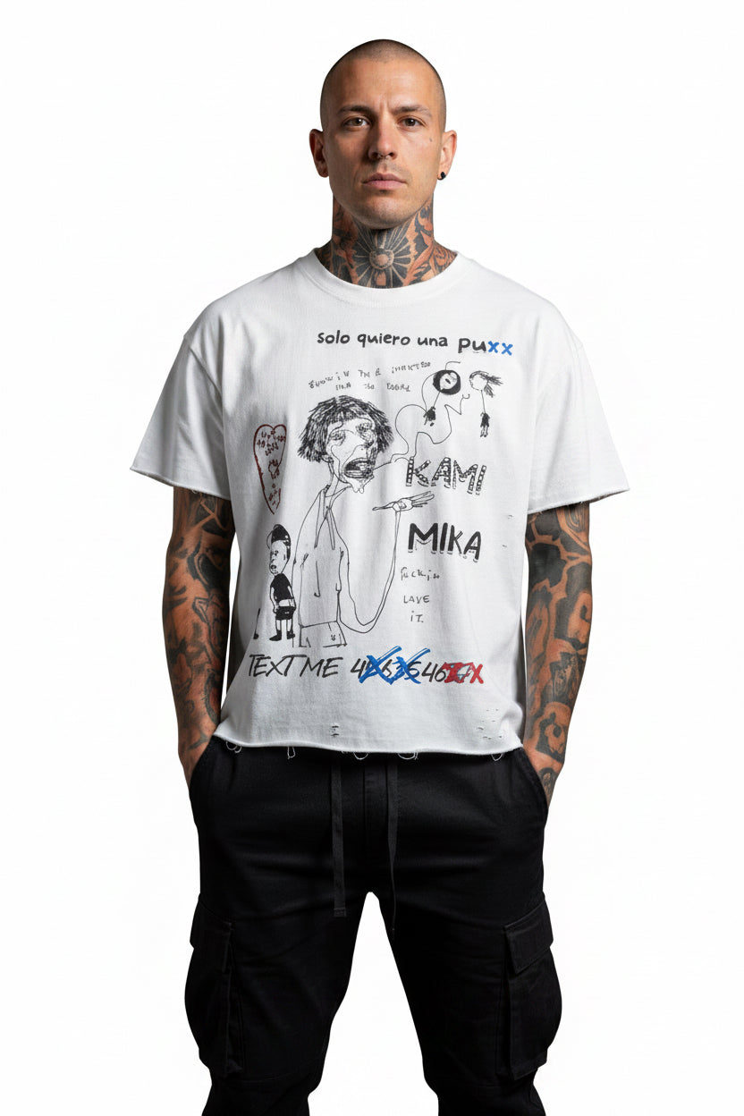 The Mikami “Text Me” Crop Tee – Limited Art Drop