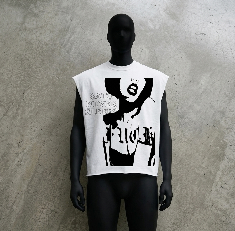 SATO “F_CK” Sleeveless — White