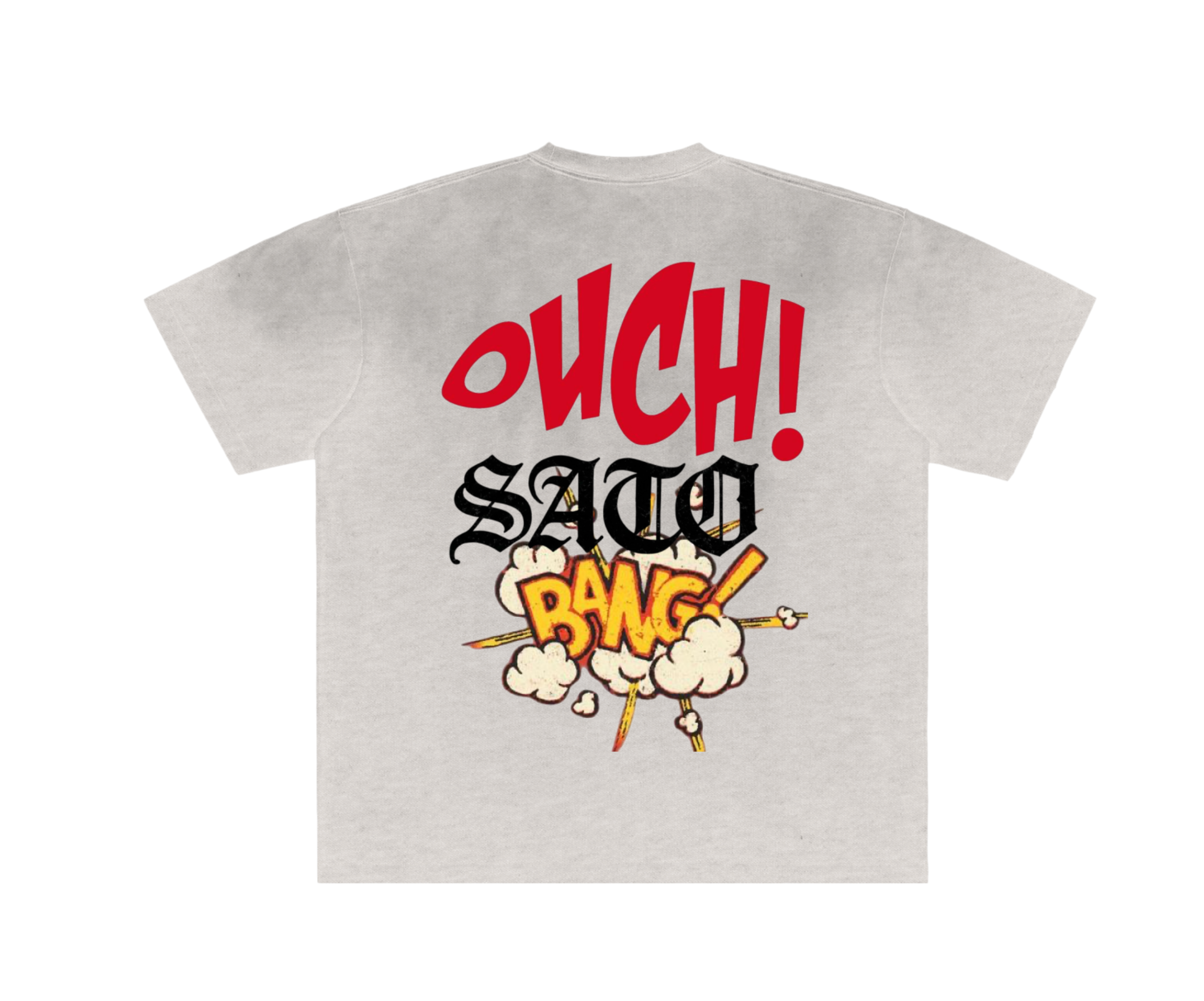 SATO “God Macabre / Monkeys” Tee — Light Gray