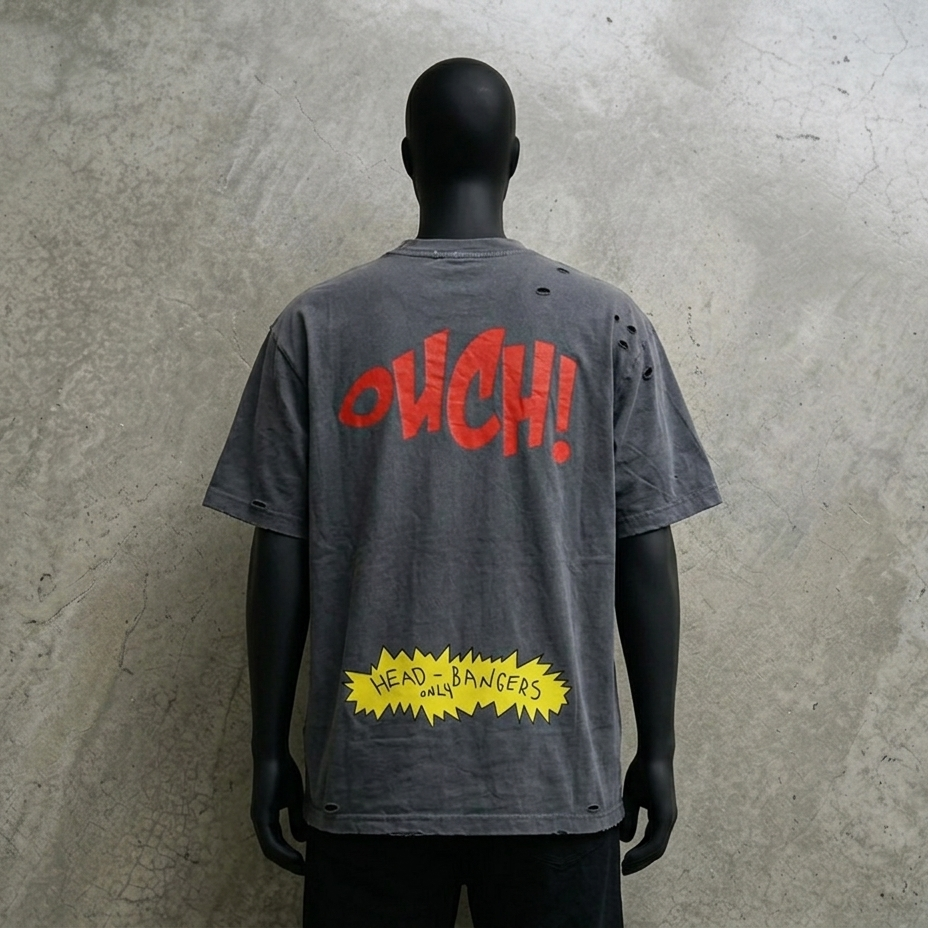 SATO “God Macabre / Monkeys” Tee — Dark Gray