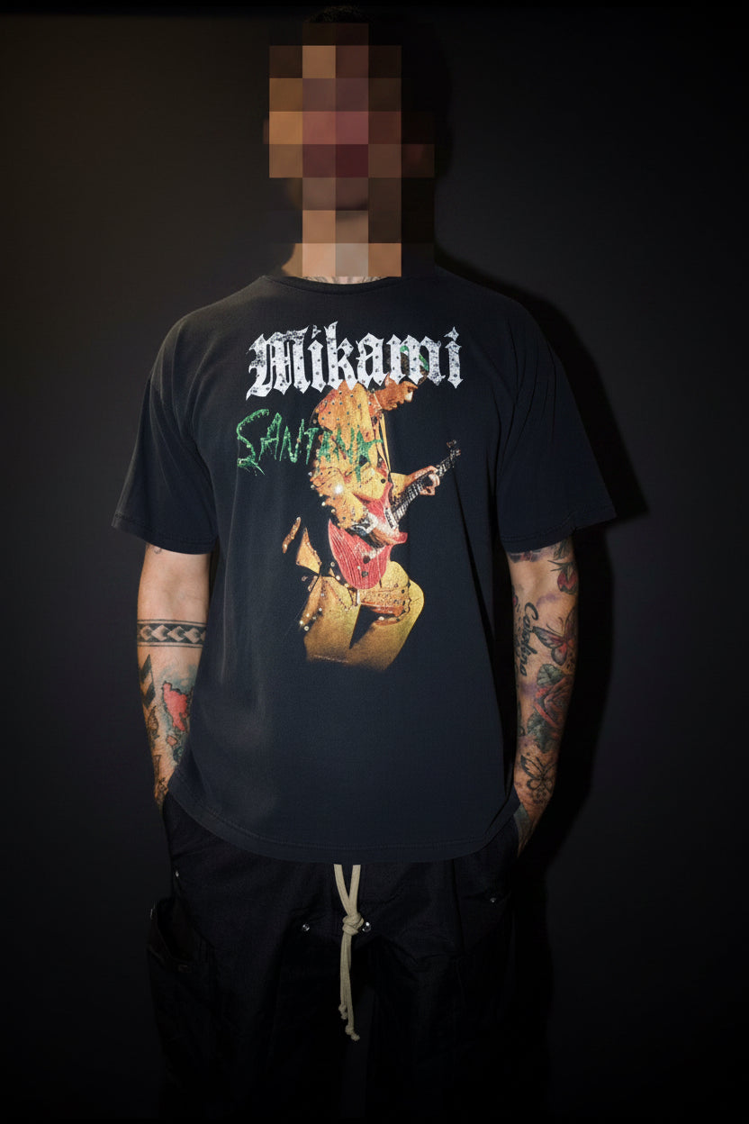 MIKAMI × Santana — One-of-One Crystal Tee XL