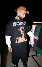 SATO Grunge Long Sleeve - Black/White