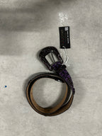 B.B. Simon Crystal Belt "Purple Croc"
