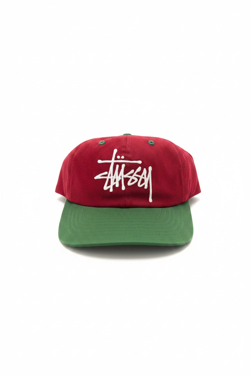 Stüssy Red & Green Logo Cap
